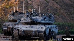 Izraelski tenkovi blizu granice između Izraela i Pojasa Gaze, 19. marta 2025.