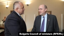 Бойко Борисов и Джейми Флай по време на срещата им в Министерския съвет