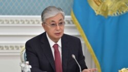 Президент Казахстана Касым-Жомарт Токаев на заседании Высшего Евразийского экономического совета (ВЕЭС), которое прошло в формате видеоконференции. Нур-Султан, 19 мая 2020 года.