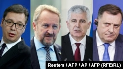 Predsednik Srbije Aleksandar Vučić, Bakir Izetbegović, Dragan Čović i Milorad Dodik