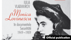 Detaliu de pe coperta volumului „Monica Lovinescu în documentele Securității. 1949-1989”, de Iulia Vladimirov.
