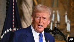 Predsjednik SAD-a Donald Trump na pres-konferenciji u Mar-a-Lagu, 18. februara 2025.