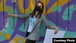 Нина Јовановска, практикант во Младински сојуз – Крушево.