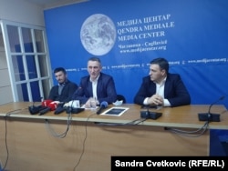 Nenad Rashiq gjatë konferencës për media më 23 shkurt, 2021.