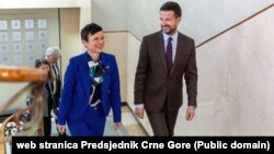 Evropska komesarka za proširenje Marta Kos i predsjednik Crne Gore Jakov Milatović, 16, januar 2025. godine