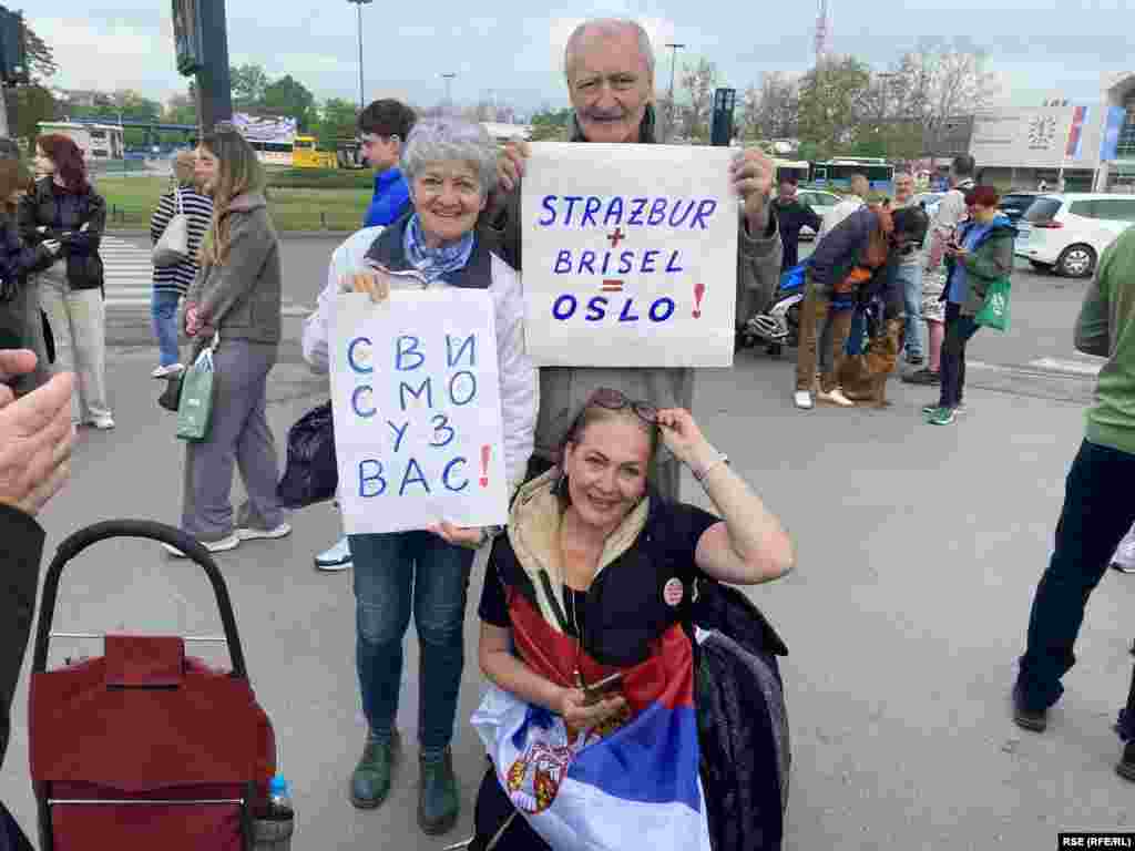 Sa ispraćaja studenata na štafetni maraton do Brisela, Novi Sad, 25. april