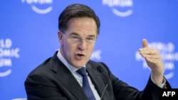 Generalni sekretar NATO-a Mark Rutte na Svjetskom ekonomskom forumu u Davosu u Švicarskoj, 23. januara 2025.