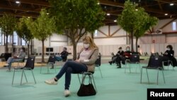 Ваксинационен център в столицата на Белгия, Брюксел. В страната доза от ваксините срещу COVID-19 са получили 5.9 на всеки 100 души