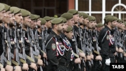 Бойцы полка специального назначения имени Ахмата Кадырова 