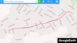 Ulica Đenerala Milana Nedića u Aranđelovcu – google map