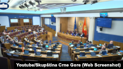 Poluprazna sala Skupštine tokom rasprave o Prostornom planu, najvažnijem dokumentu poslije Ustava, 25. jun 2025