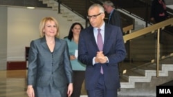 Средба на вицепремиерката за европски прашања Теута Арифи со Директорот на генералниот директорат за проширување на Европската комисија, Стефано Санино