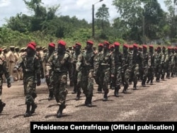 ცენტრალური აფრიკის რესპუბლიკის არმია, რომლის გაწვრთნაშიც რუსი ინსტრუქტორები მონაწილეობდნენ