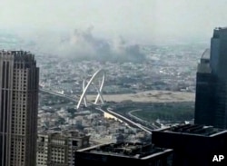 Дым на месте взрыва одной из израильских авиабомб в Дохе. Катар, 9 сентября 2025 года