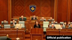 Kosovo - Annual speech of the president Atifete Jahjaga at the Parliament of Kosovo