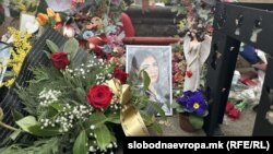 Архивска фотографија, Протест по загинувањето на младата Фросина Кулакова во близина на Универзалната сала во Скопје 