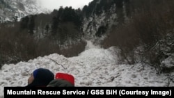 Lavina na planini Prenj