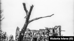 Разрушенная школа в Александровке. Фото Виктории Ивлевой