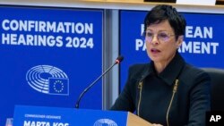Komisionarja e Bashkimit Evropian për Zgjerim, Marta Kos.
