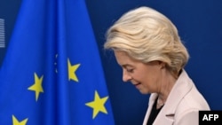 Predsjednica Evropske komisije Ursula Von der Leyen stiže na sastanak u Briselu, 20. maja 2025.