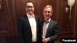 Fostul premier român Victor Ponta și fostul premier moldovean, Iurie Leancă (arhivă)