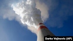 Чад од термоелектраната Косотолац во Србија.