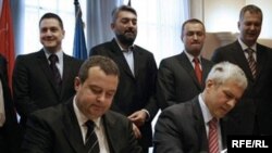 Lideri DS-a i SPS-a Boris Tadić i Ivica Dačić.