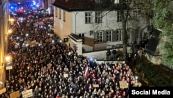 Акция протеста в Риге, Латвия, 29 октября 2025 года