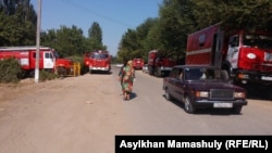 Автомобили пожарной службы в Ералиевском сельском округе. 2 августа 2016 года.