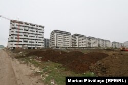 Șantier din zona Militari, de la marginea Bucureștiului