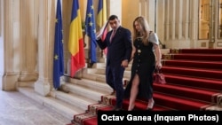 George Simion a román elnöki palotában - egyelőre egy tévévita résztvevőjeként