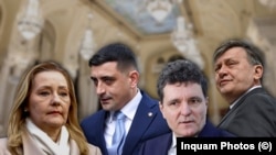 Candidații prezidențiali din România, Elena Lasconi, George Simion, Nicușor Dan și Crin Antonescu (Colaj Europa Liberă România) 