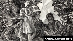 Иллюстрация к роману Александра Фадеева "Молодая гвардия"