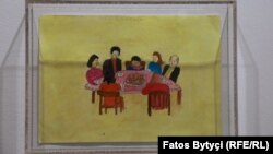 Një vizatim i një fëmije të vrarë gjatë luftës.