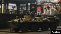 Бронетехника в Ростове-на-Дону, фото ТАСС сделано ранним утром 24 июня 2023 года