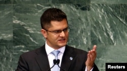 Vuk Jeremić tokom predsedavanja Generalnom skupštinom UN