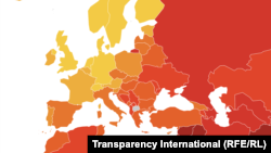 Колкото по-червена е една държава, толкова по-нисък индекс има