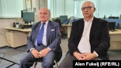 Jakob Finci i Dervo Sejdić tokom intrvjua za Radio Slobodna Evropa 21. decembar 2019.