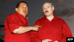 Chavez (left) enjoyed a good relationship with Belarusian President Alyaksandr Lukashenka