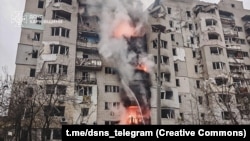 Пожар во зградата по нападот на 6 април, Купјанск