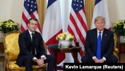 Francuski predsjednik Emmanuel Macron i američki predsjednik Donald Trump u Londonu, 3. decembar 2019.