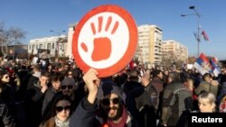 Ilsutrativna fotografija, detalj sa protesta u Novom Sadu, 1. februar 2025. 