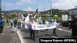 Protest radnika u Sarajevu, juli 2020. 