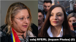 Diana Șoșoacă, președinta partidului SOS România, și Anamaria Gavrilă, președinta POT.