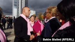 Kryeministri Ramush Haradinaj dhe Nafije Latifi, drejtuese e "Jeta/Vita"