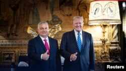 Orbán Viktor és Donald Trump a Floridai Mar-a-Lagóban 2024. július 11-én