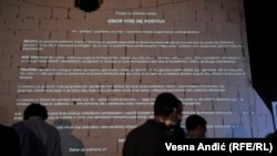 "Izbor više ne postoji", tekst Proglasa na zidovima Dorćol Platza