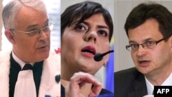 Cei trei candidați la funcția de Procuror șef European: germanul Andres Ritter, fosta șefă DNA, Laura Codruta Kovesi și freancezul Jean-Francois Bohnert, 