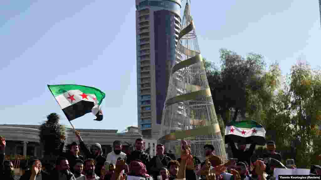  Članovi sirijske zajednice u Nikoziji na Kipru. &nbsp; 