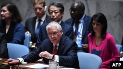 Rex Tillerson predsjedava Savetom bezbjednosti UN o Sjvernoj Koreji, Njujork 28. april 2017.